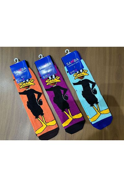 gozal daffy duck Long Graphic Socks – Women & Kids, Free Size (1 Pair)