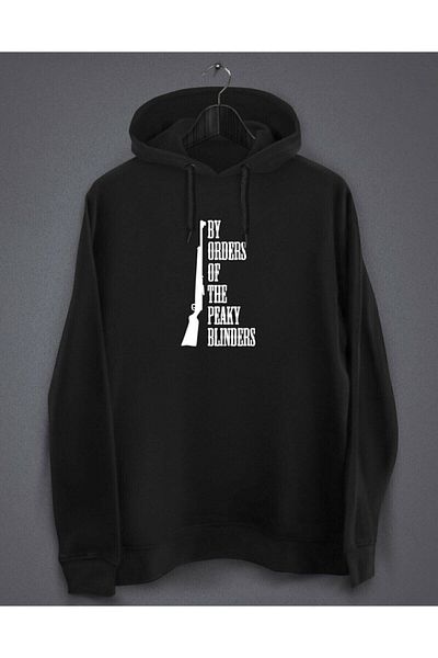 Pisa Art Унисекс черен суитшърт с щампа Peaky Blinders