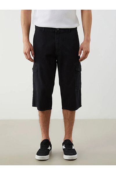 LC Waikiki Ανδρικό τζιν σορτς LCW Jeans Black Standard Fit