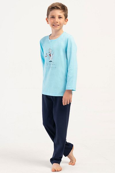VİENETTA Costum de pijama cu mânecă lungă pentru băiat din bumbac (9/10-15/16), 405307