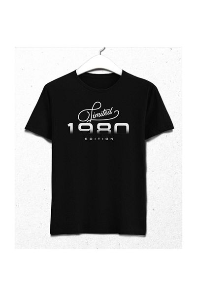 Pisa Art Περιορισμένο μαύρο μπλουζάκι γενεθλίων 1980