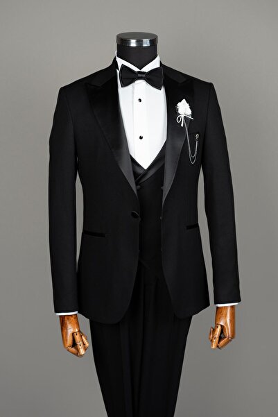 Terziayhan T04-03 Модель Slimfit з коміром-ластовицею та жилетом для нареченого