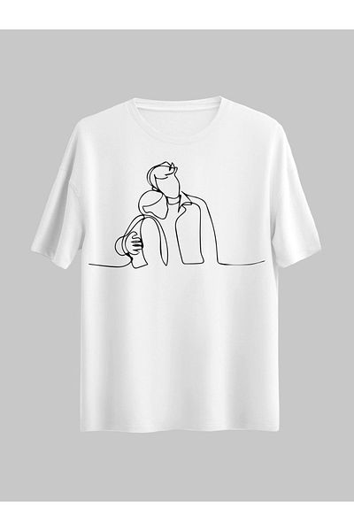 Pisa Art Unisex Lover Special Tshirt με μίνιμαλ σχέδιο