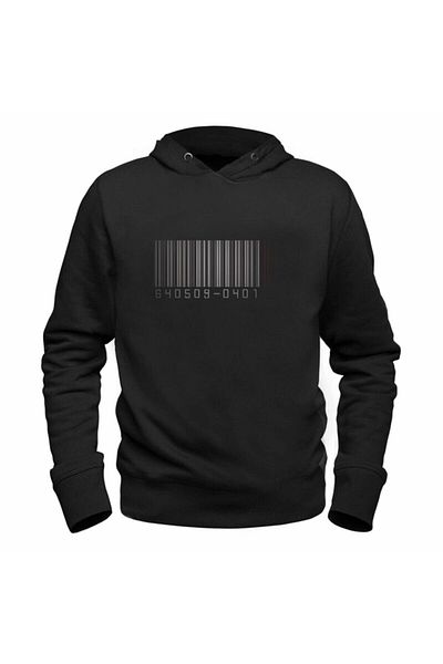 Pisa Art Μαύρο φούτερ με εκτύπωση εικόνας Hitman