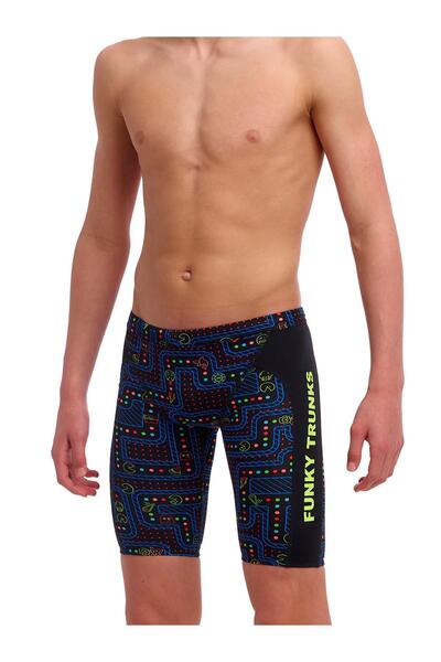 Funky Trunks Jam Chomp Chomp Boys' Training Swim Trunks, Jammer to Knee