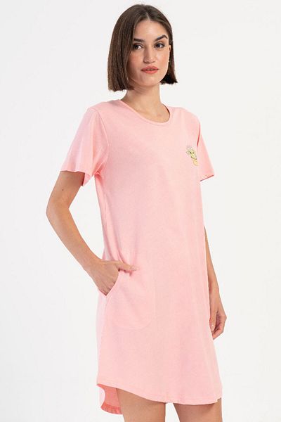 VİENETTA Cotton Women's Short Sleeve Nightgown, 407073