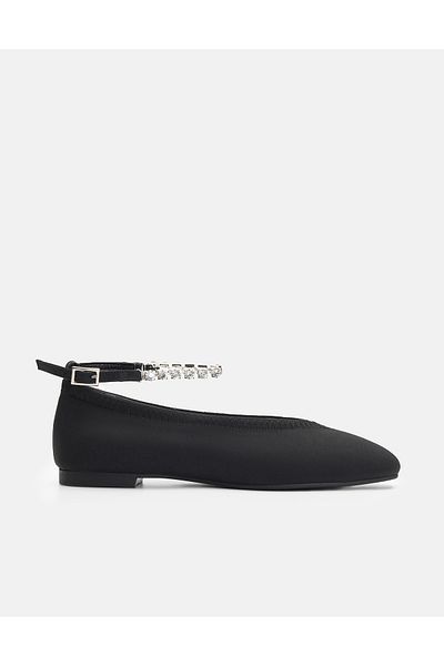 Jorbinol Viola Stone Detailed Ballerina Women's Ballerinas