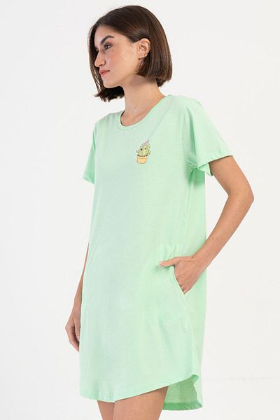 VİENETTA Cotton Women's Short Sleeve Nightgown, 407073