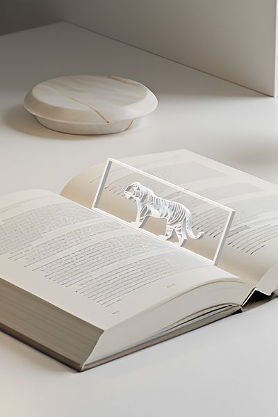 oalpo Tiger Bookends, Modern Design, Lightweight and Stylish Set of 2, Modern Harmony of Black and White