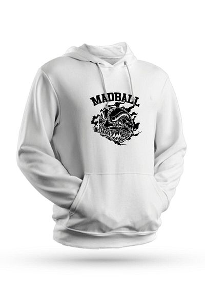 Pisa Art Φούτερ με κουκούλα Madball με στάμπα λευκό Unisex