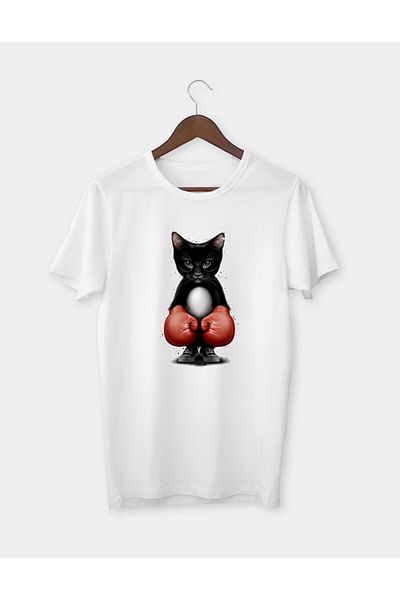 Pisa Art Μπλουζάκι μπλουζάκι με στάμπα Boxer Cat