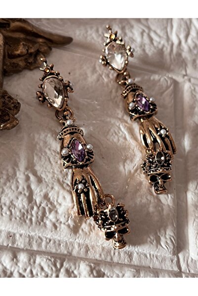 Aka Gothic taşlı marka model küpe