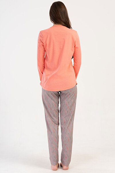 VİENETTA Pamuklu Kadın Uzun Kol Pijama Takım , 403301