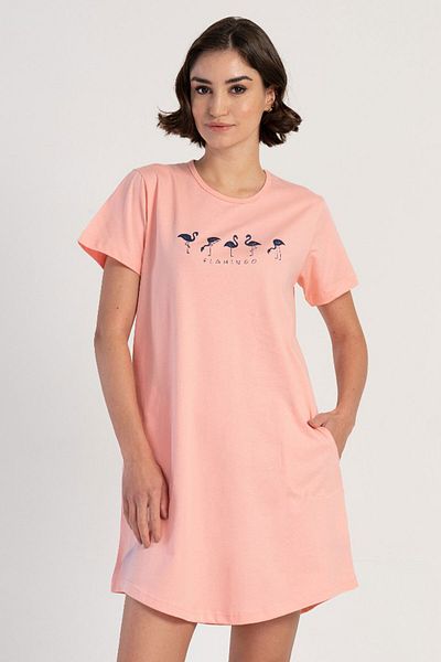 VİENETTA Cotton Women's Short Sleeve Nightgown, 311203