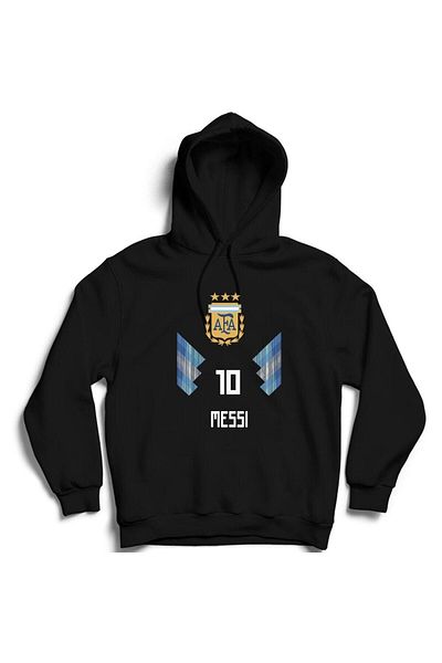 Pisa Art Φούτερ Argentina Messi 3 αστέρων με νέο λογότυπο με κουκούλα