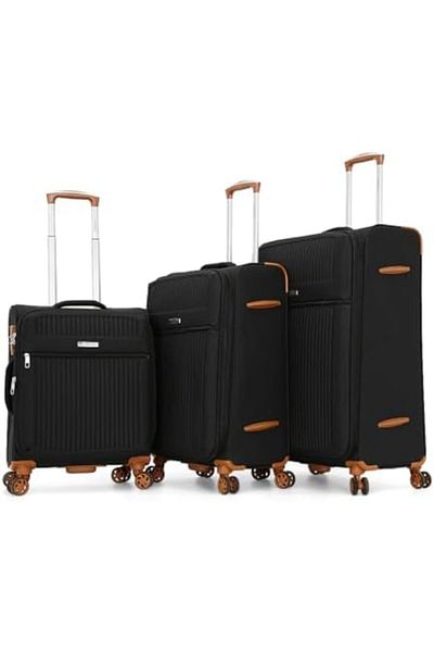 Travelite 3 Piece Hard Trolley Bag Set For Unisex Fits All Tastes. (3 Pieces Set, Black)
