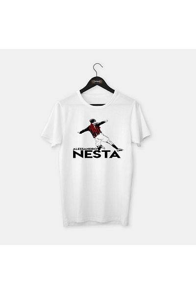 Pisa Art Alessandro Nesta - Σειρά Special Drawing Design Legends, χτενισμένο βαμβακερό μπλουζάκι