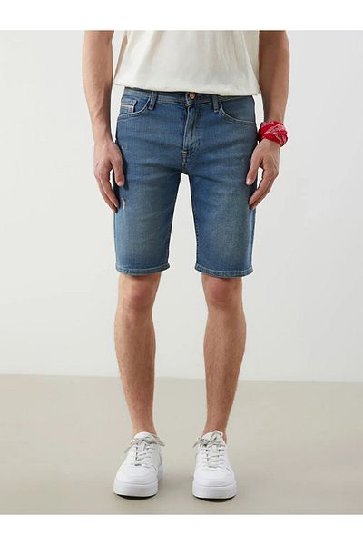 LC Waikiki LCW Jeans Pantaloni scurți pentru bărbați Indigo Super Skinny Fit