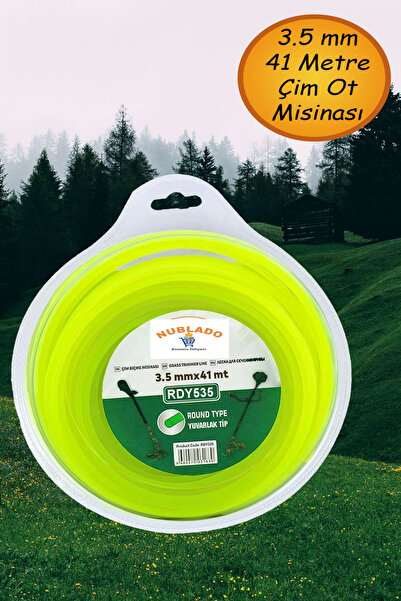 NUBLADO Tırpan Misinası Yan Motorlu Tırpan Yuvarlak Misina 3.5 mm 41 Metre Çi...