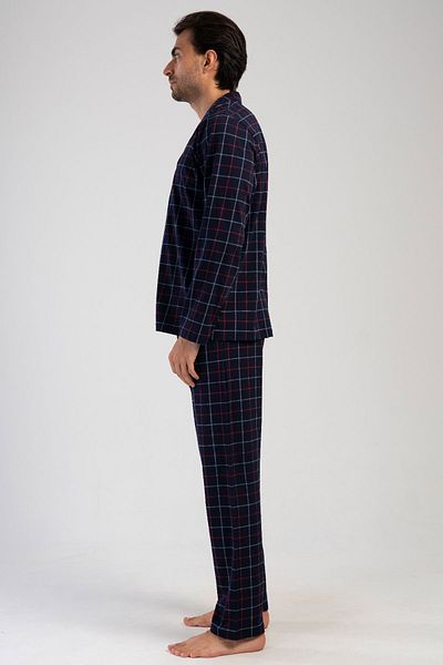 VİENETTA Pajama Set - Dark blue - Plaid