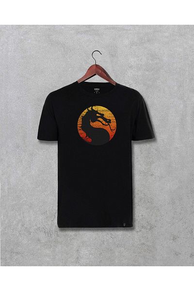 Pisa Art Mortal Kombat Σύμβολο Προσαρμοσμένο Σχέδιο και Προσαρμοσμένο Μπλουζάκι με στάμπα (Unisex).
