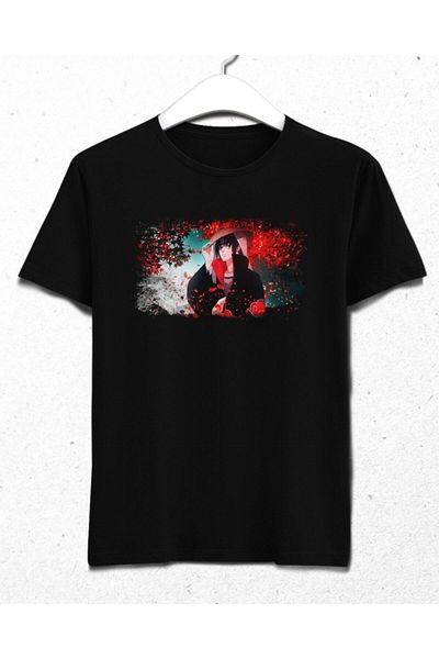 Pisa Art Ανδρικό μαύρο μπλουζάκι Itachi Uchiha Akatsuki