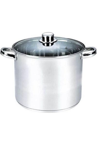Michelino Michelino XXL pot with lid, 21 liters, 34 cm, stainless steel, silver