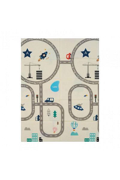 U-Grow children's play mat, foam, foldable, 2-sided, waterproof, insulating, 180 x 120 x 1 cm, circu