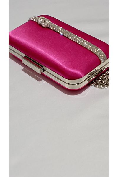 Şarra Gossi Fuchsia Evening Dress Bag Fuchsia Evening Bag