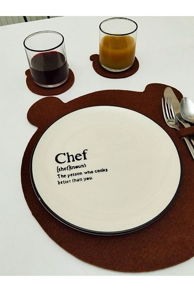 KozaX Cute Bear Figure Plate Placemats for Tables Runner & American Service