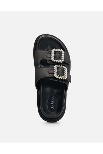 Jorbinol Ceka Stone Buckle Detailed Women's Slippers