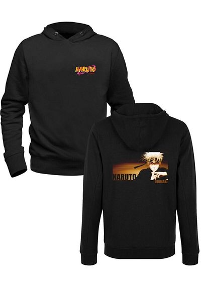 Pisa Art Суитшърт с черна предна и задна принтировка от Naruto Design