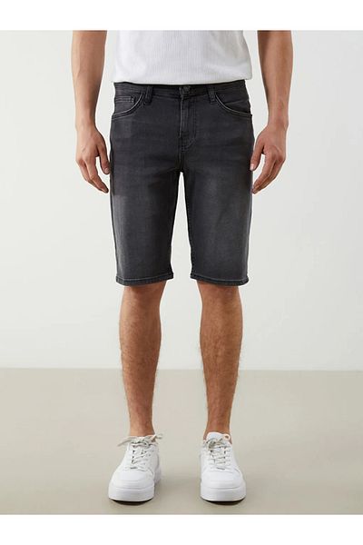 LC Waikiki Lcw Jeans Anthracite Standard Fit Men's Jean Shorts