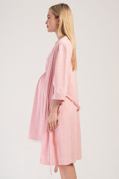 VİENETTA Women's Long Sleeve Maternity Dressing Gown Set, 405378