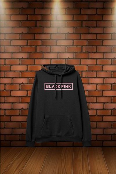 Pisa Art Φούτερ με κουκούλα Unisex με μαύρο ροζ ροζ σχέδιο