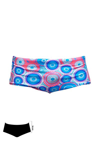 Funky Trunks Ανδρικό μαγιό προπόνησης Bundjalung Blue, μαγιό 14 εκατοστών