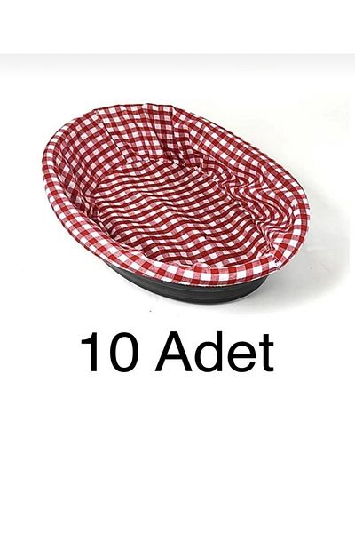 Hesna Natural 10 Pieces Cloth Bread Basket Ideal for Use in Cafes, Hotels, Diners, Restaurants
