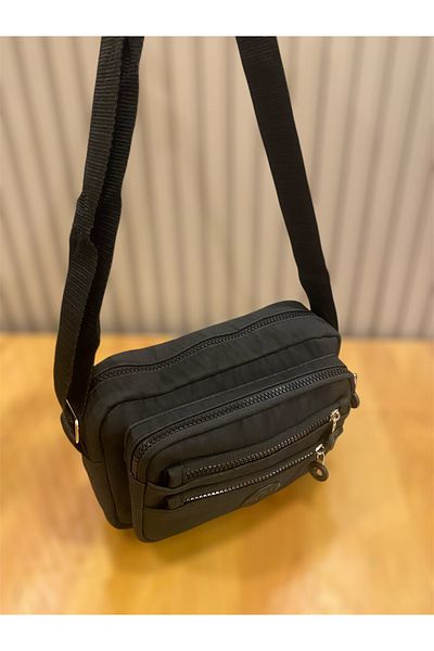 Lavin Geantă de umăr Crinkle Fabric cu 5 compartimente