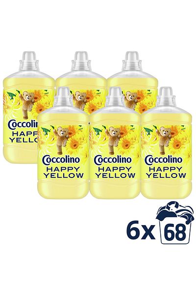Coccolino Balsam concentrat de rufe Coccolino Happy Yellow , 6x1700ml