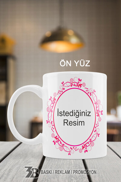 3B BASKI REKLAM PROMOSYON KİŞİYE ÖZEL RESİMLİ ANNELER GÜNÜ TEMALI PORSELEN KU...