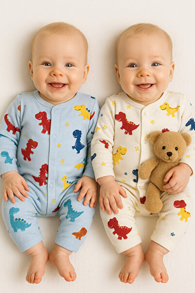 VERONA TARZ طقم ملابس للأطفال حديثي الولادة مكون من قطعتين بتصميم تيدي بير