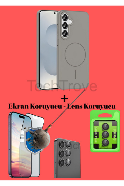 TechTrove Samsung Galaxy S25 Case with Magsafe Camera Protection and Screen P...