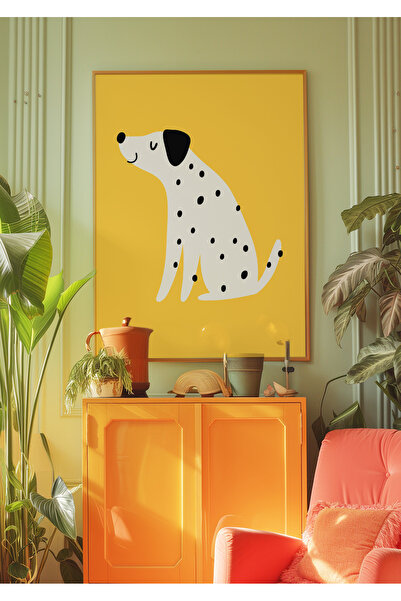 DES VU PRINT Köpek Posteri, Renkli Pinterest Eclectic Maximalist Temalı Çerçe...