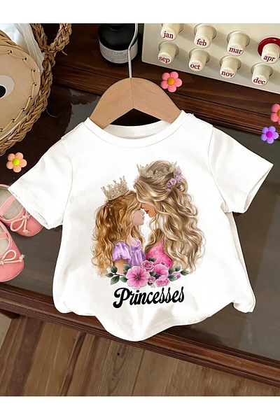 macklin Tricou cu imprimeu Queen Princess Mother Daughter (este un singur produs, poate fi combinat prețuri separate)