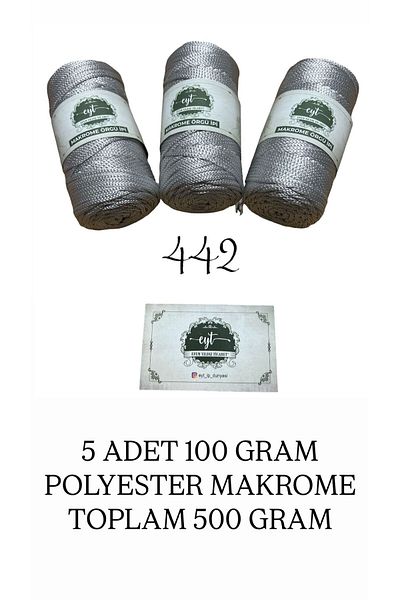 Yıldız Ticaret Macrame Rope 500Gr Premium Polyester Supla, Bag Organ Rope Rich Color Variety