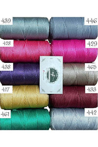 Yıldız Ticaret Macrame Rope 500Gr Premium Polyester Supla, Bag Organ Rope Rich Color Variety