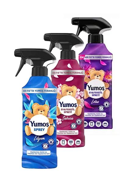 Yumoş Yumos Lilyum & Sakura & Lotus Home and Textile Spray, 450 ML
