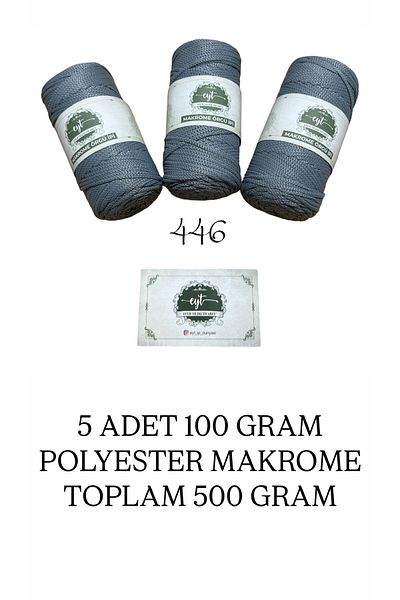 Yıldız Ticaret Macrame Rope 500Gr Premium Polyester Supla, Bag Organ Rope Rich Color Variety
