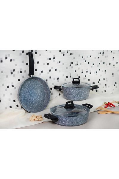 Otuz4istanbul 5 Piece Granite Cookware Set Dowry Daily Fireproof Non-Stick Special for Mother's Day