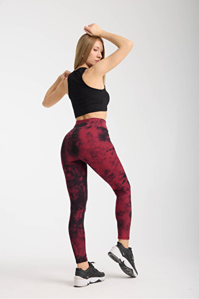 Moda Days Dikişsiz Push-up Toparlayıcı Batik Desen Spor Tayt